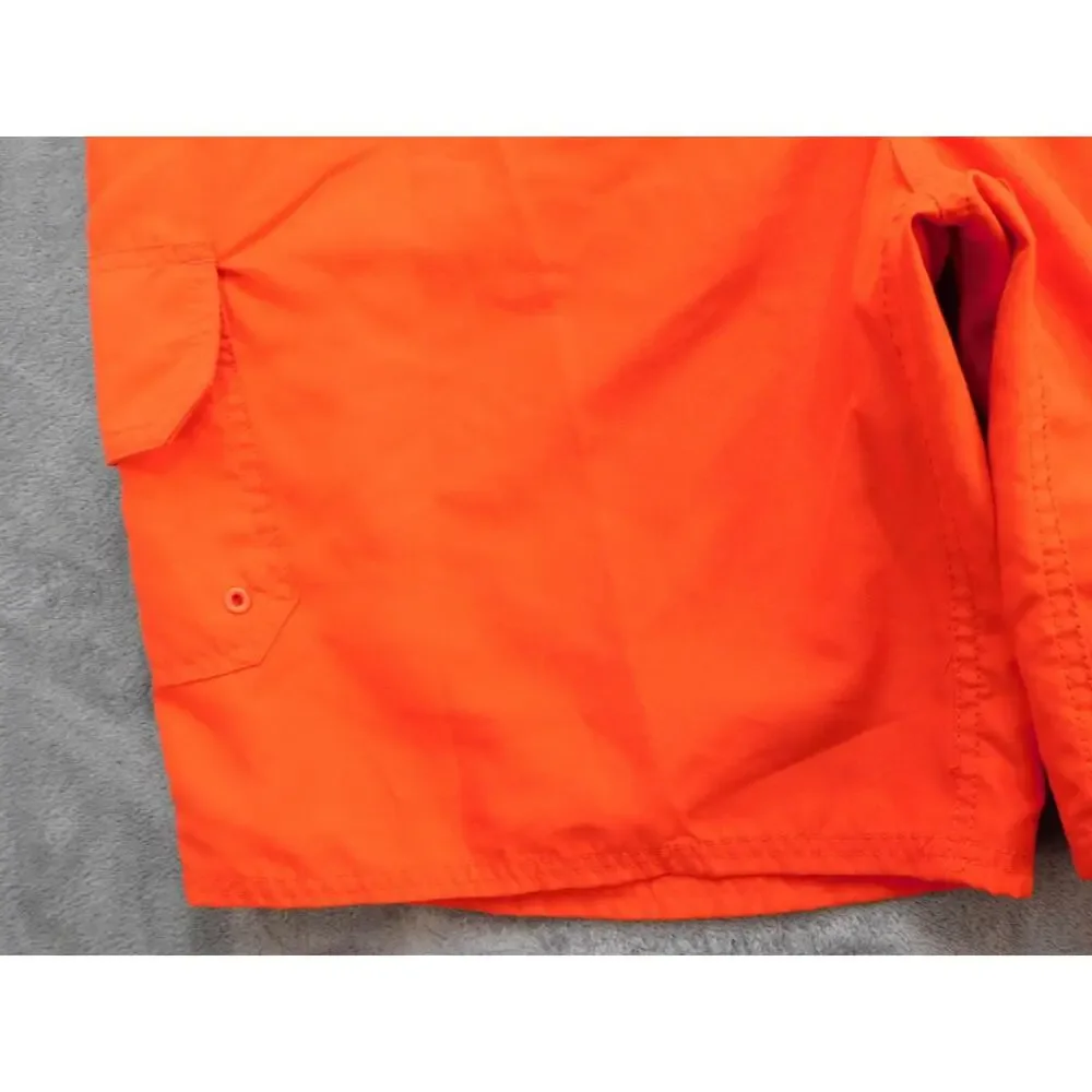 Sunshine Zone Swim Trunks Shorts Mens 38 Orange Boardshorts Pocket Drawstring